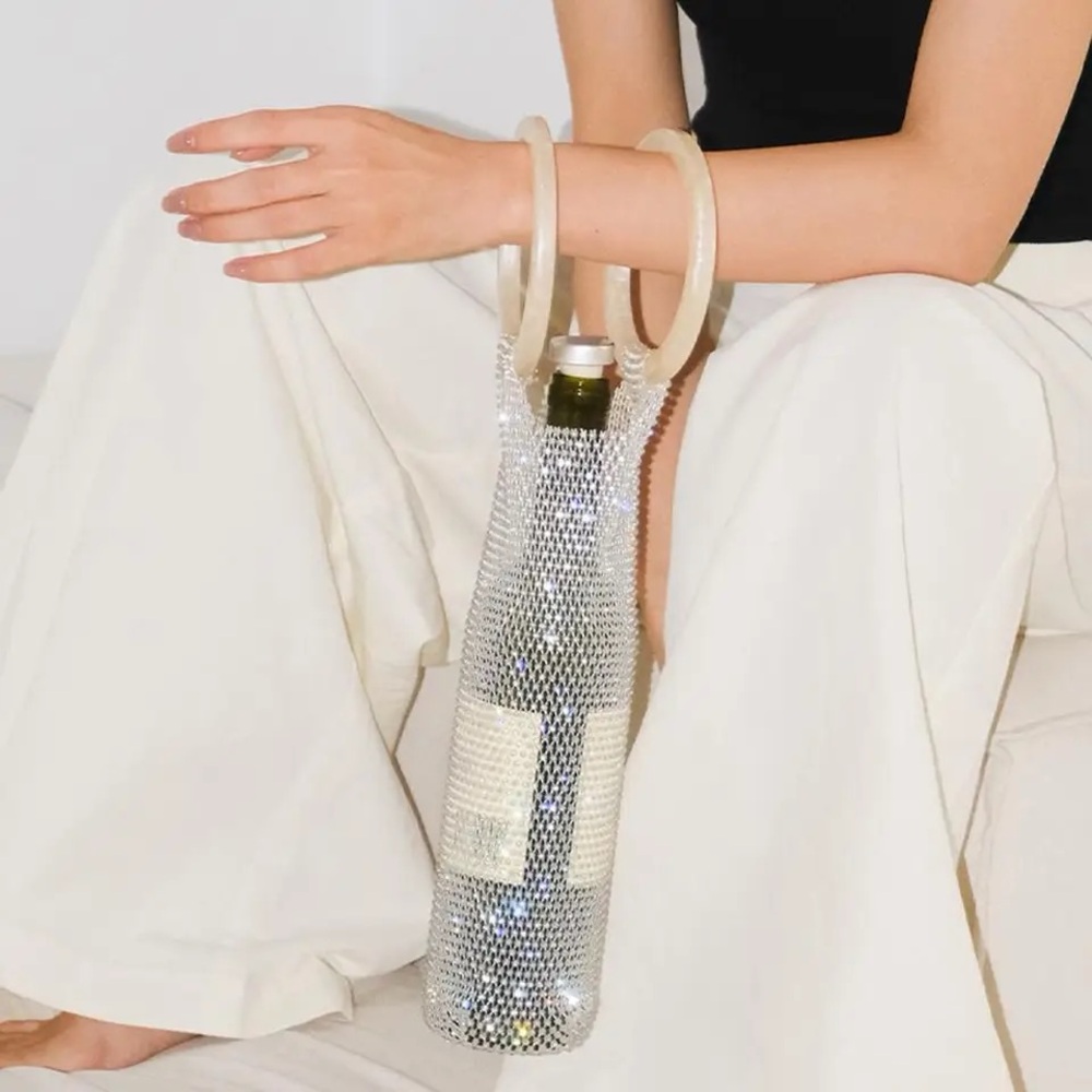 Glitter Net Wine bottle bag